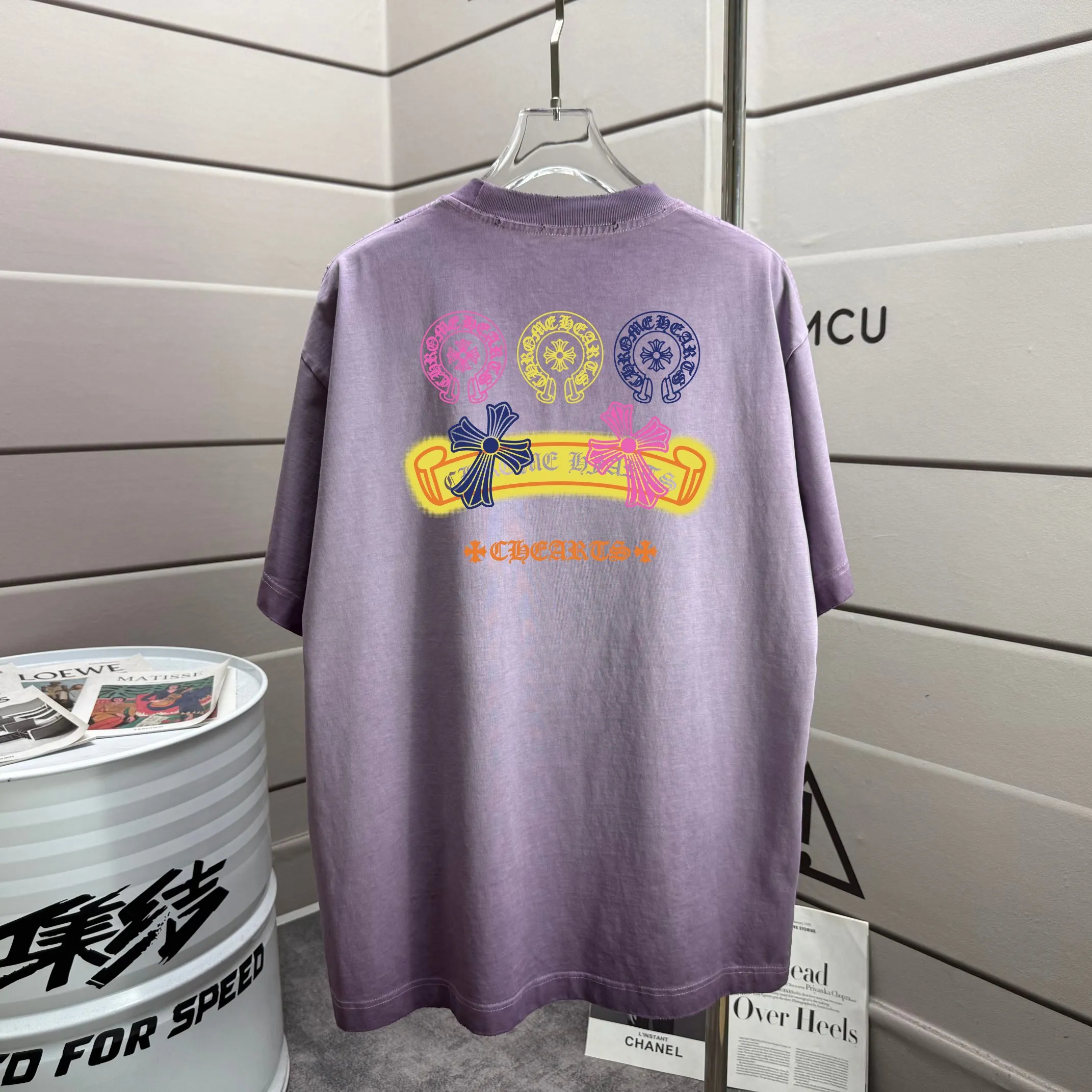 # 90 CH 2026 New Arrival tee Same Style : Purple Size :S M L XL XXL Size： S （90-130 ） M （120-150 ） L （140-165 ） XL （160-180 ） XXL （180 ）